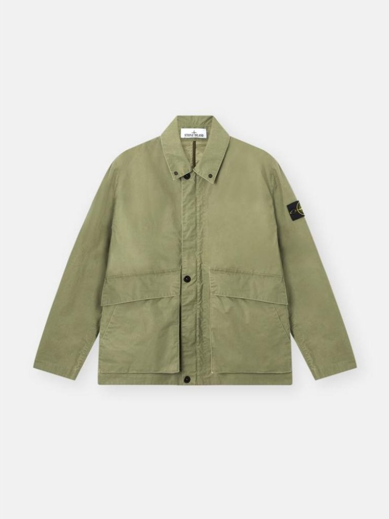 Stone Island Coach Jacket With Pigmented Wax Coating Tag Size Xl Men
